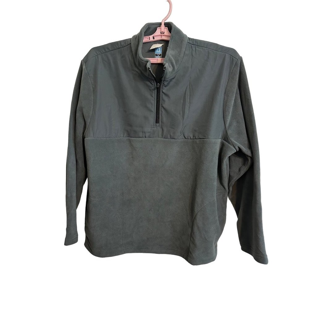 PGA Tour Grey Fleece Golf Moisture Absorbing Jacket Men's XL Solid 1/4 Zip NWT